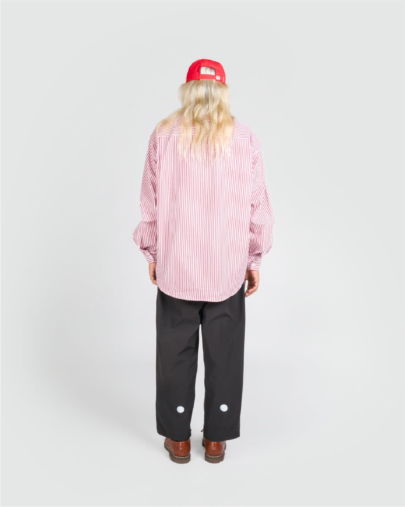 CLASSIC DAD L/S SHIRT RED STRIPES view 3