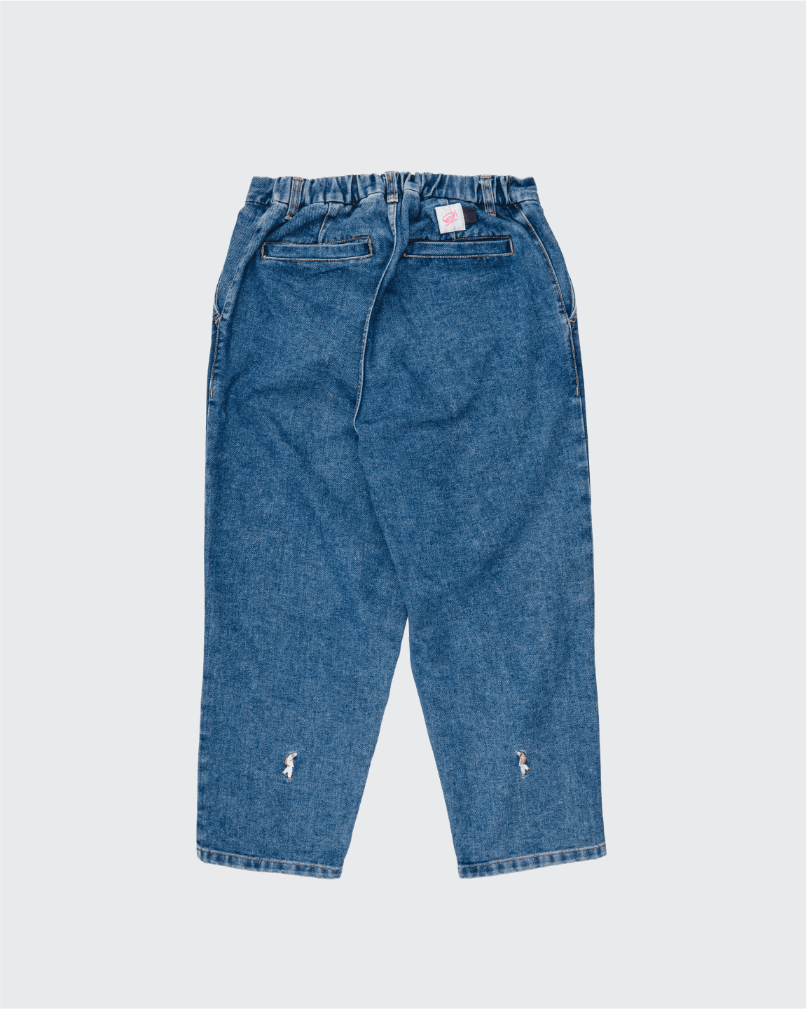 PLEATED DENIM WASH BLUE view 2