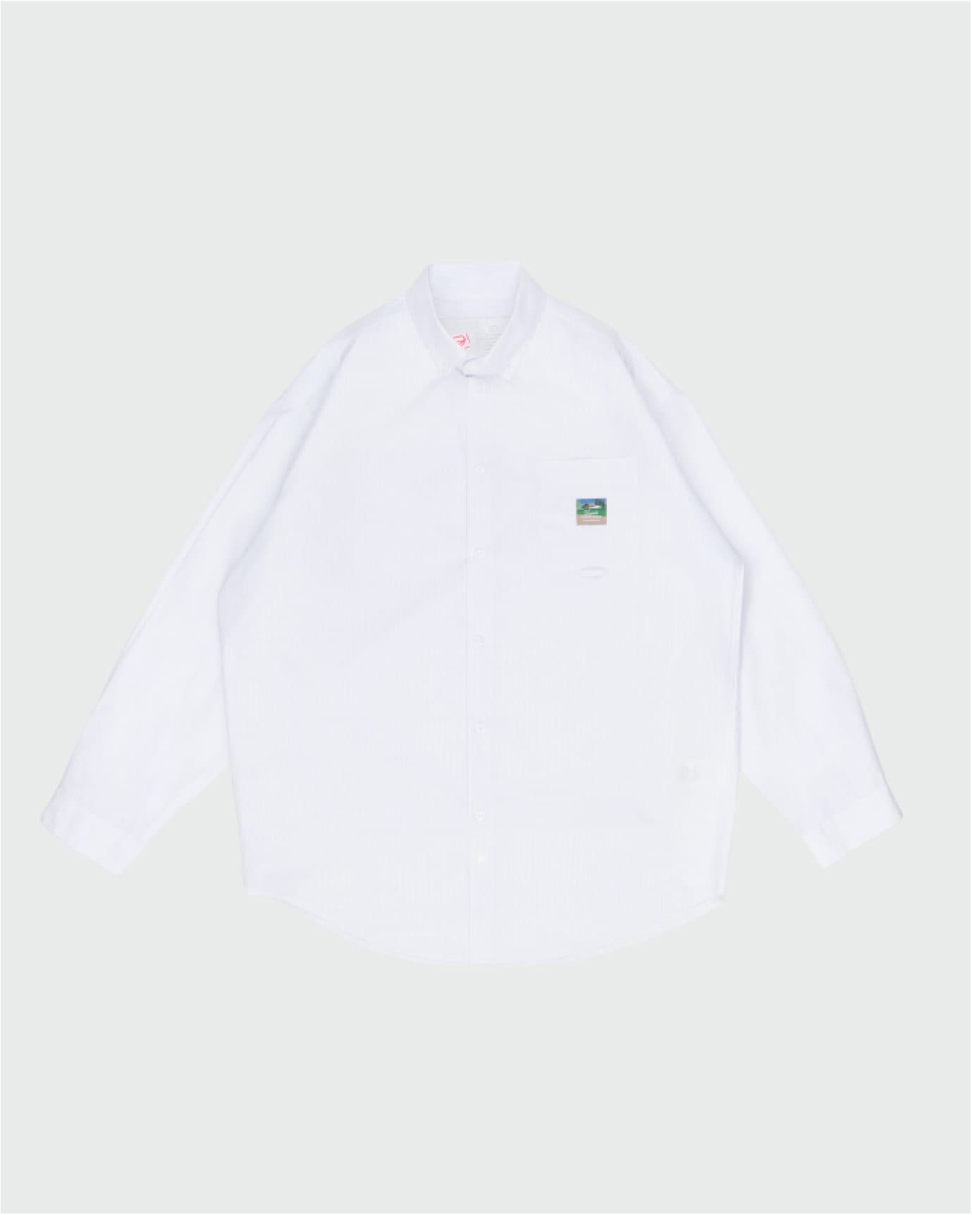 CLASSIC DAD L/S SHIRT WHITE STRIPES