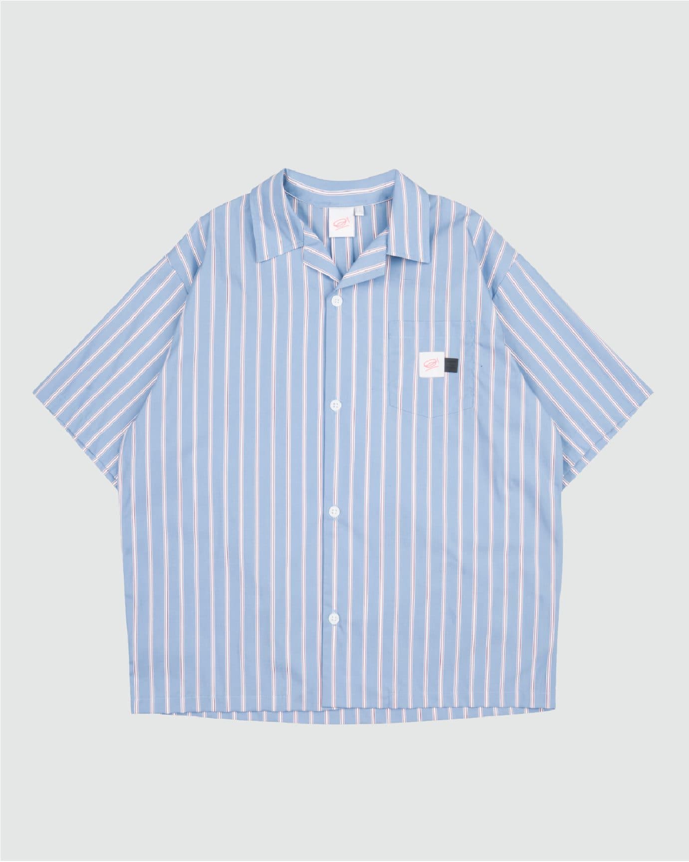 CLASSIC DAD S/S SHIRT BLUE RED