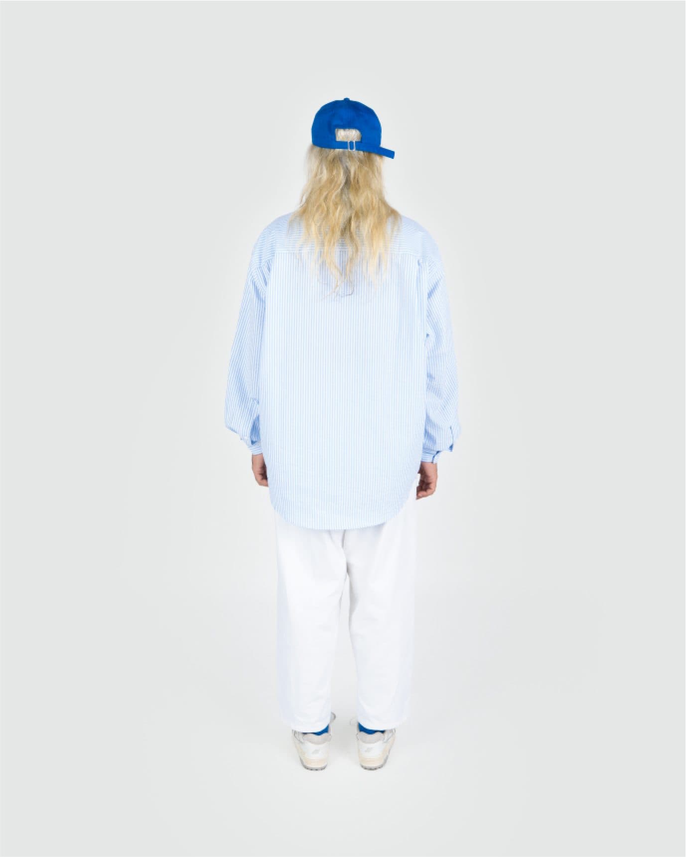 CLASSIC DAD L/S SHIRT BLUE STRIPES view 3