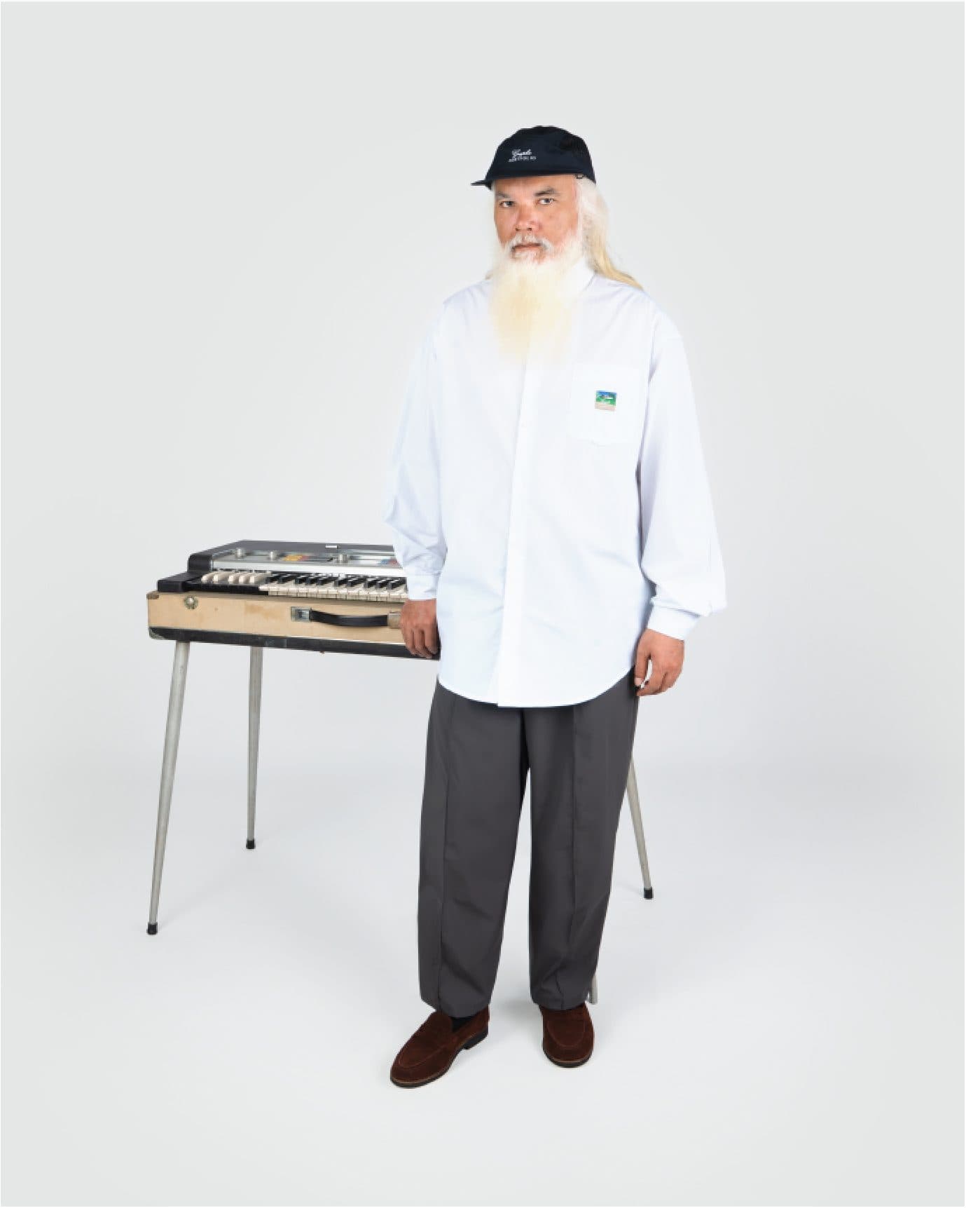 CLASSIC DAD L/S SHIRT WHITE STRIPES view 4
