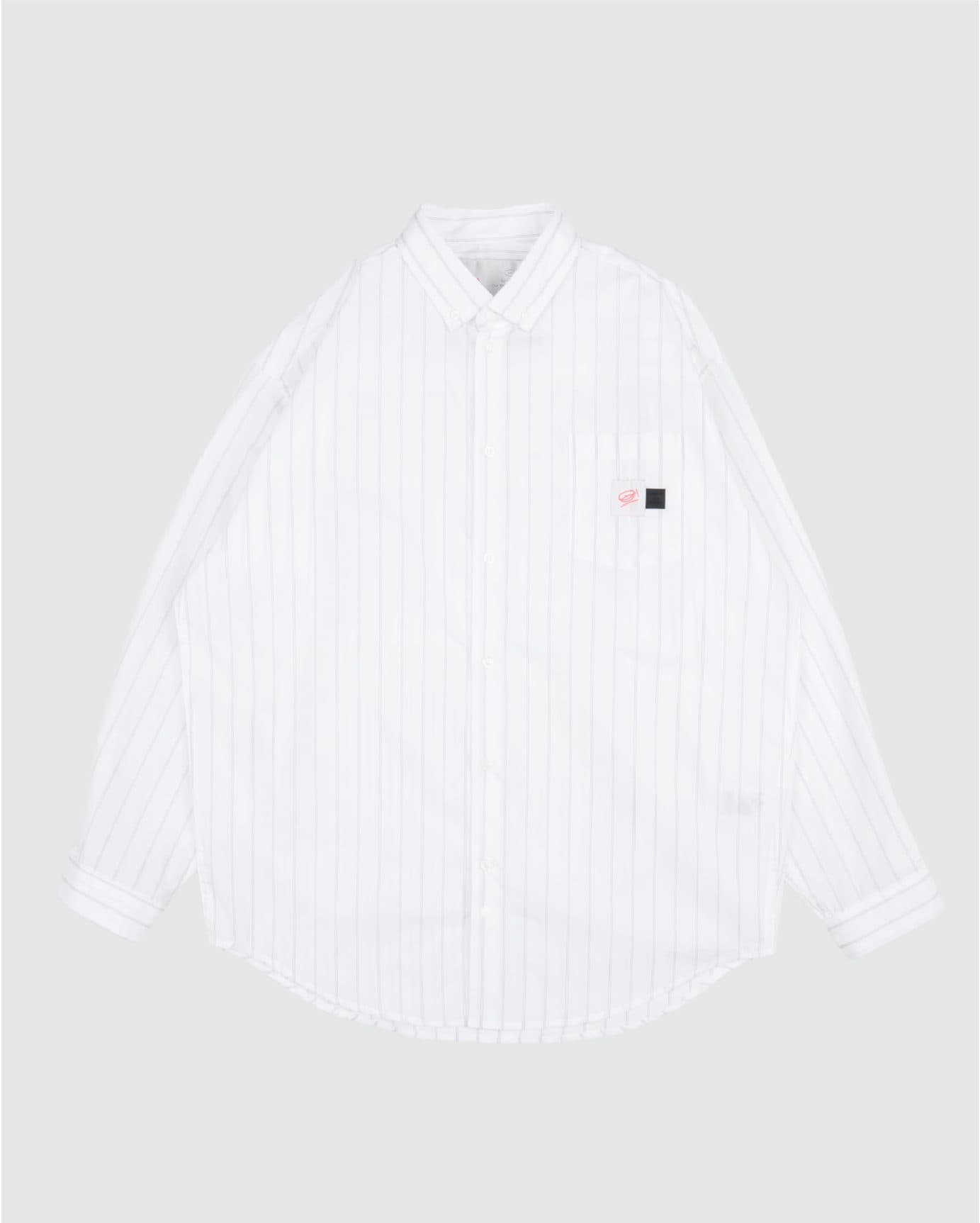 CLASSIC DAD L/S SHIRT WHITE GREY
