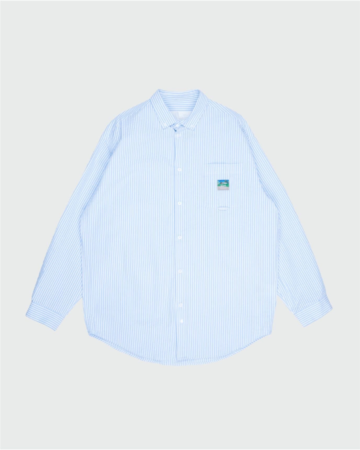 CLASSIC DAD L/S SHIRT BLUE STRIPES